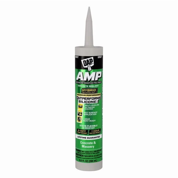 CRESTIN- Dap Amp Gray Polymer Advanced Hybrid Self-Leveling Concrete Cracks Sealant 9 Oz