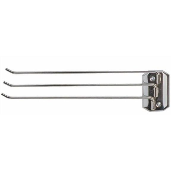 CRESTIN- Decko 38190 Three Arm Chrome Towel Rack