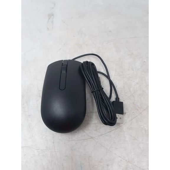 CRESTIN- Dell Ms116 Wired Scroll Mouse Mice - Black