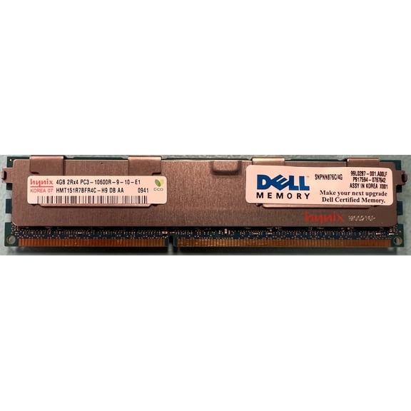 CRESTIN- Dell Snpnn876C/4G 4Gb Pc3-10600 Ddr3-1333Mhz 2Rx4 Ecc Memory Module