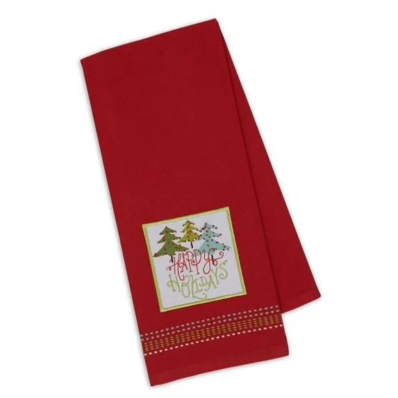 CRESTIN- Dii Design Imports Happy Holidays Red Dish Towel - Walmart.com