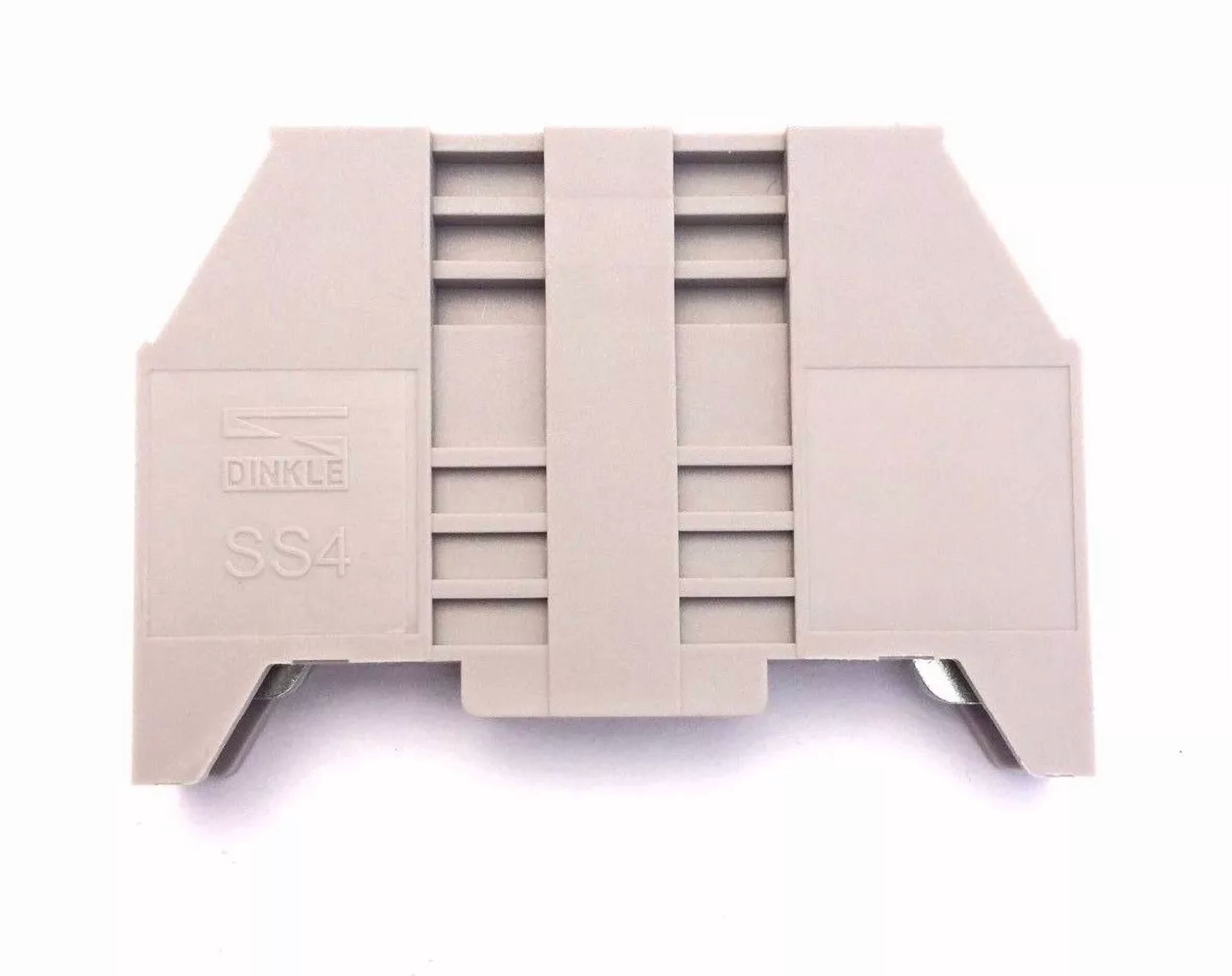 CRESTIN- Din Rail Terminal Block End Brackets 20 Quantity Ss4 Dinkle Screw Metal Clamp