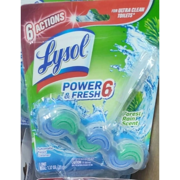 CRESTIN- Discontinued Lysol Automatic Toilet Bowl Cleaner Power & Fresh Forest Rain 6 Ct