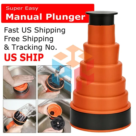 CRESTIN- Drain Blaster Air Pump Sink Toilet High Pressure Plunger Clogged Pipes Cleaner
