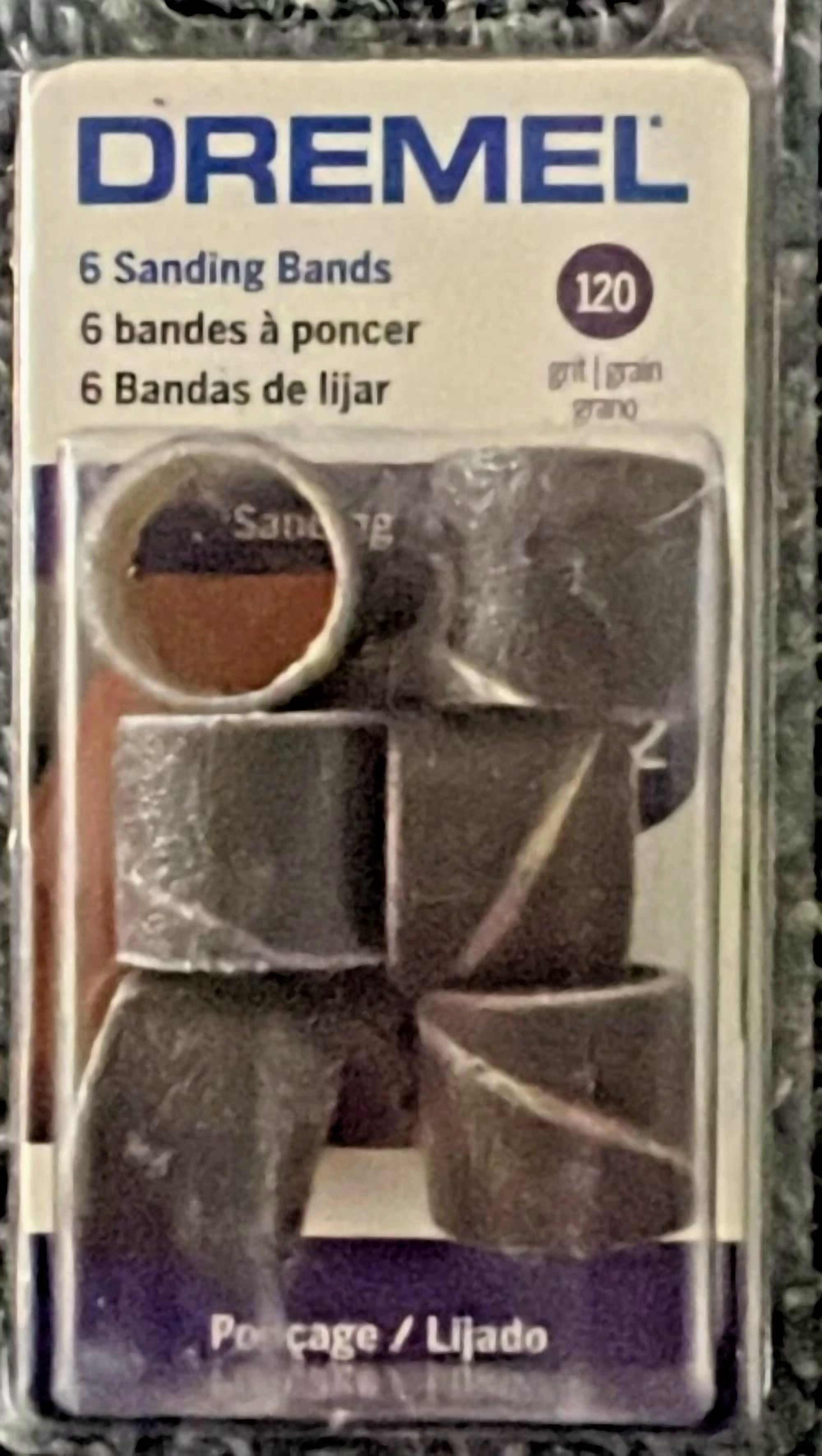 CRESTIN- Dremel 432 Rotary Power Tool 1/2" 120 Grit Sanding Bands (6) Attachment 0199729