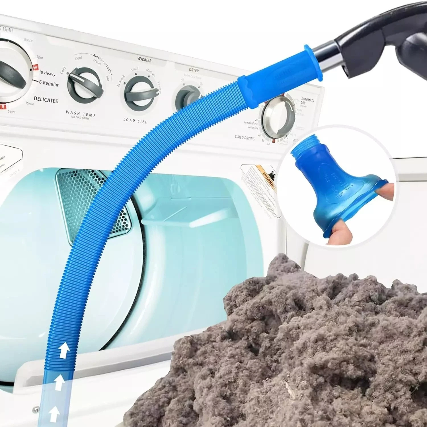CRESTIN- Dryer Vent Cleaning Kit - Vacuum Hose Attachment For Efficient Lint Removal