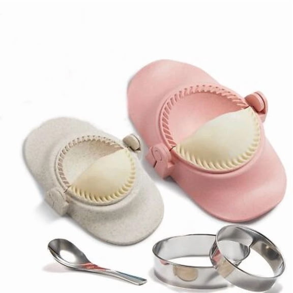 CRESTIN- Dumpling Maker Mold Set - Empanadas Press & Dough Cutter (4" & 3") Easy Use