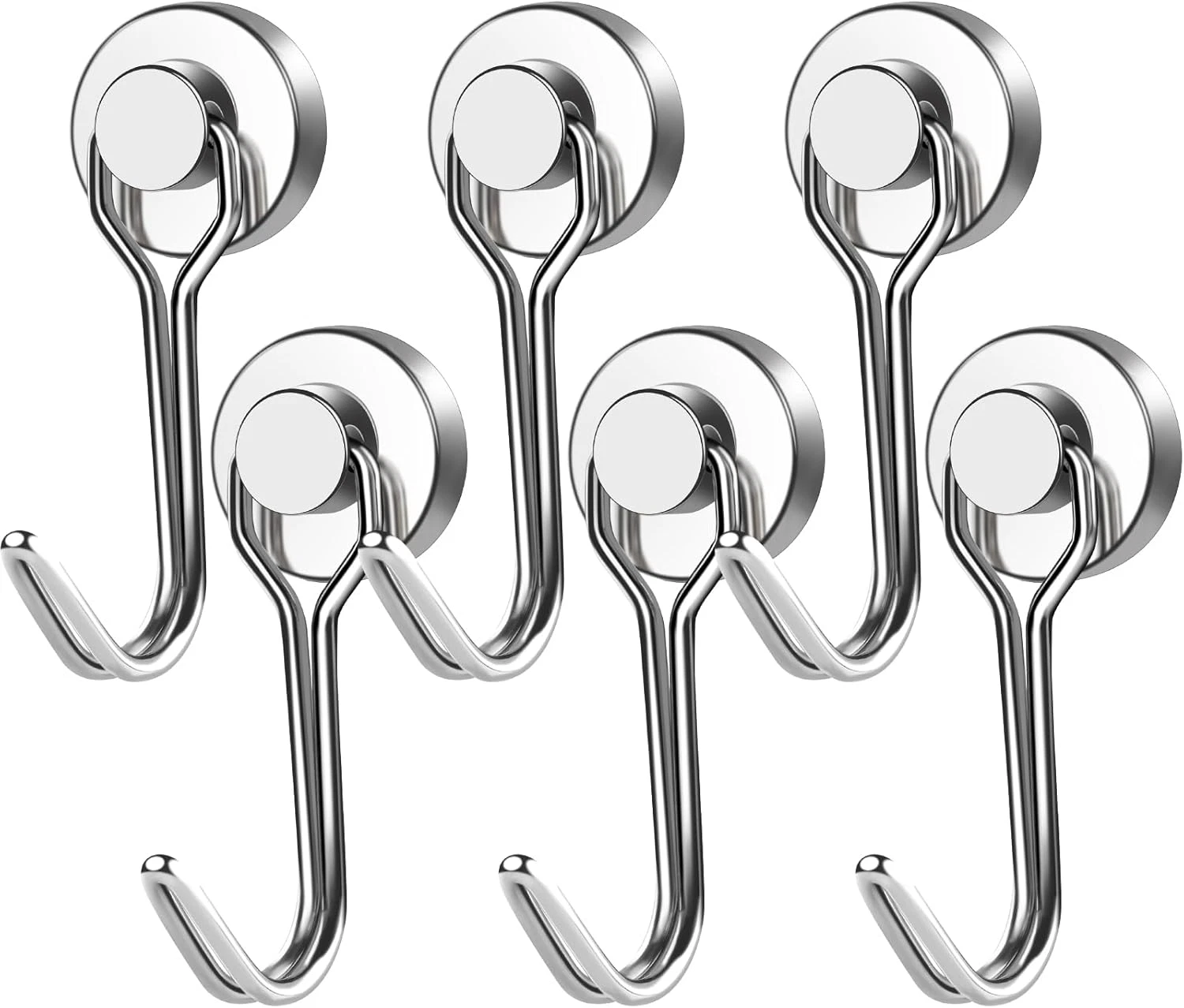 CRESTIN- E Bavite Swivel Swing Magnetic Hook New Upgraded, 30Lb(6Pack) Refrigerator Magne