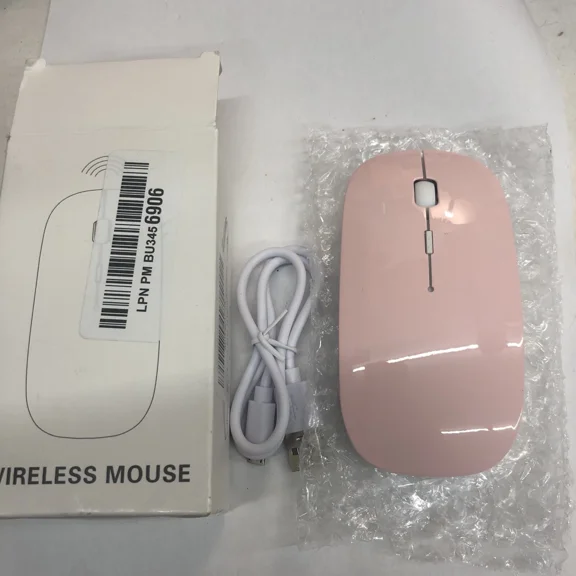 CRESTIN- E68 Wireless Mouse Dual Mode Usb Bluetooth Rechargeable Slim Optical Pink Mom G