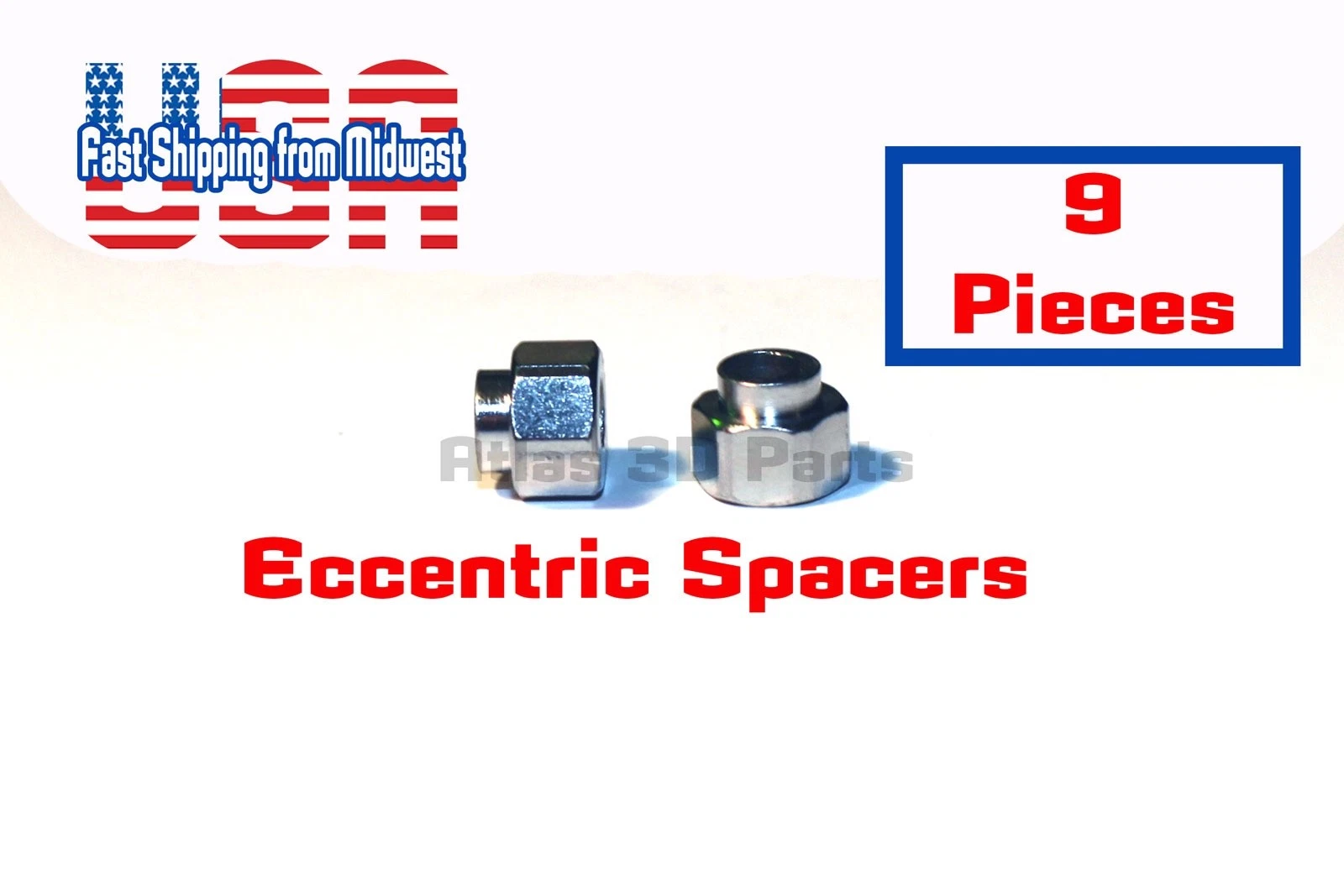 CRESTIN- Eccentric Spacer, 1/4“ M5 (5Mm) (9 Pack) - For V-Wheels