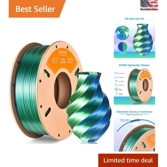 CRESTIN- Eco-Friendly Dual Color Pla Filament 1.75Mm - Vibrant Silk Finish For Creators