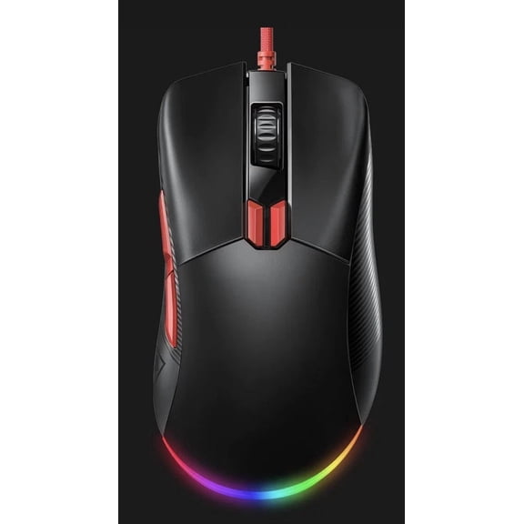 CRESTIN- Eksa Gaming Mouse 16000 Dpi Optical Sensor 8 Programmable Buttons Rgb Wired