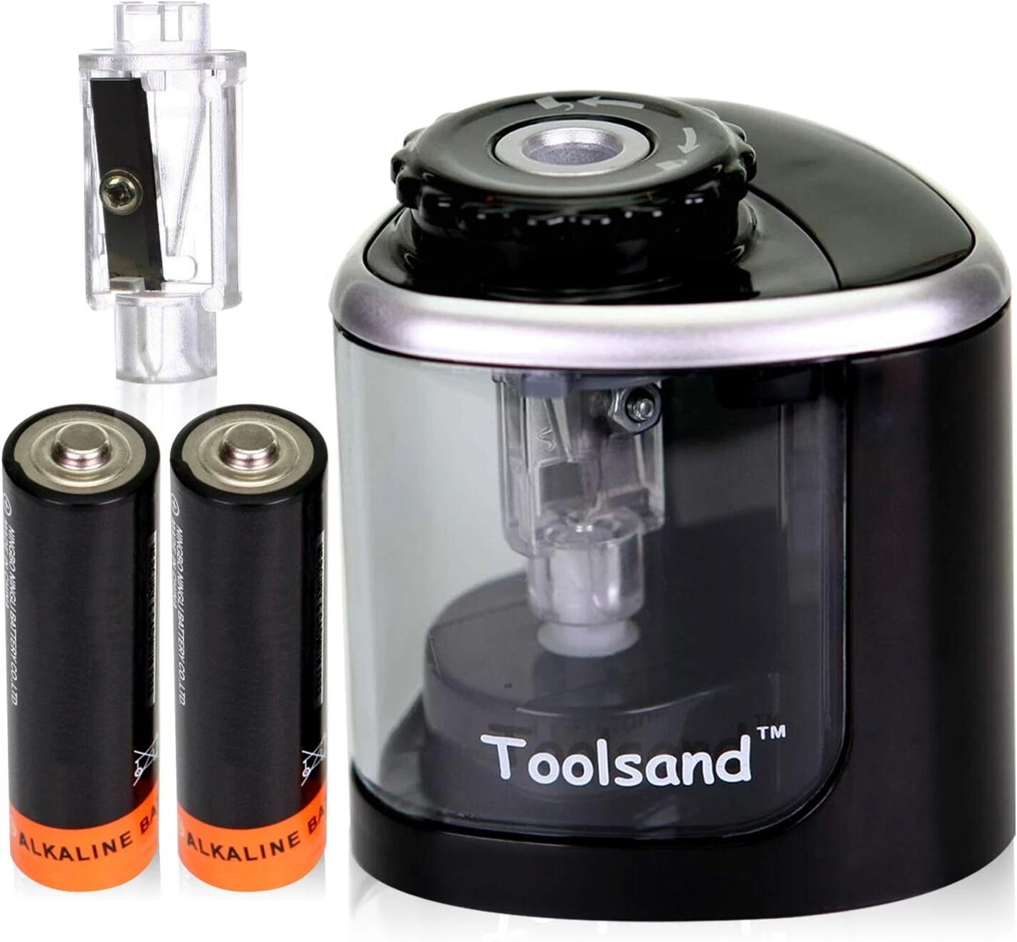 CRESTIN- Electric Pencil Sharpener, Battery-Powered, Batteries Included, High-Speed