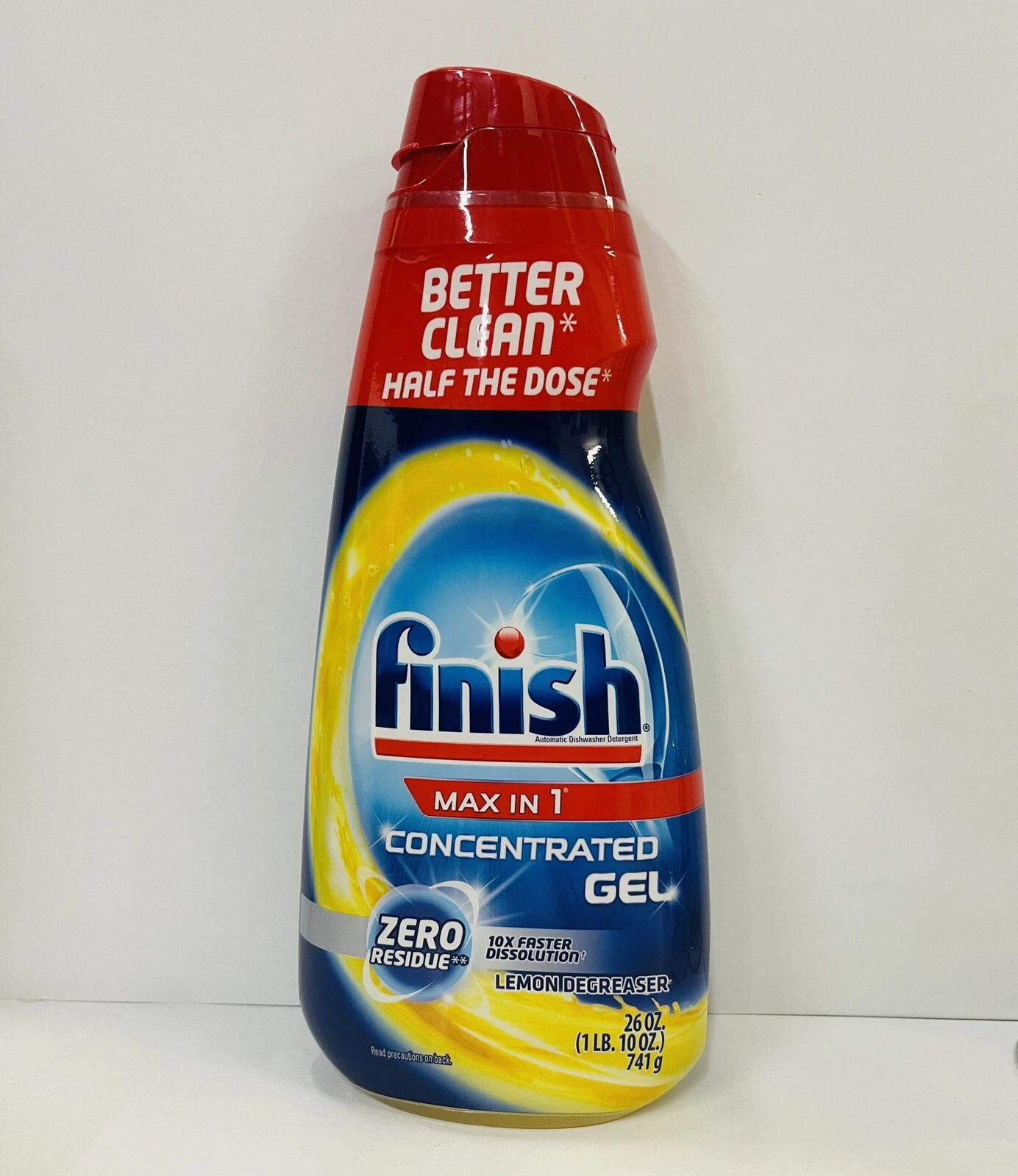 CRESTIN- Finish Max In 1 Concentrated Gel, Dishwasher Detergent, Lemon Degreaser, 26Oz