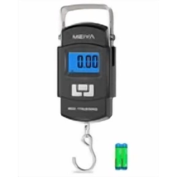 CRESTIN- Fish Scale 110Lb/50Kg Lcd Digital Fishing & Batteries Travel Luggage Electronic