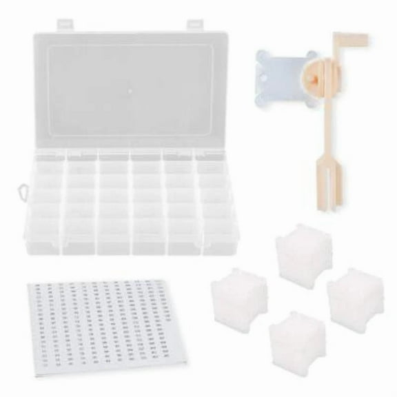 CRESTIN- Floss Bobbins And Compartment Storage Box Jewellery Making Beads Case Container