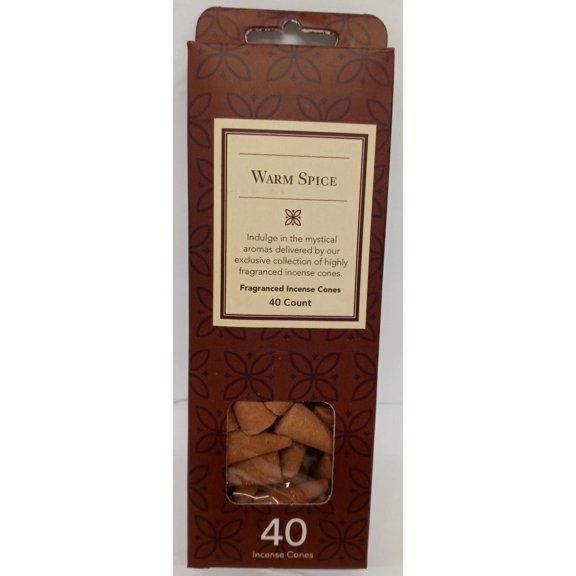 CRESTIN- Fragranced Incense Cones Warm Spice 40 Count......................2E5