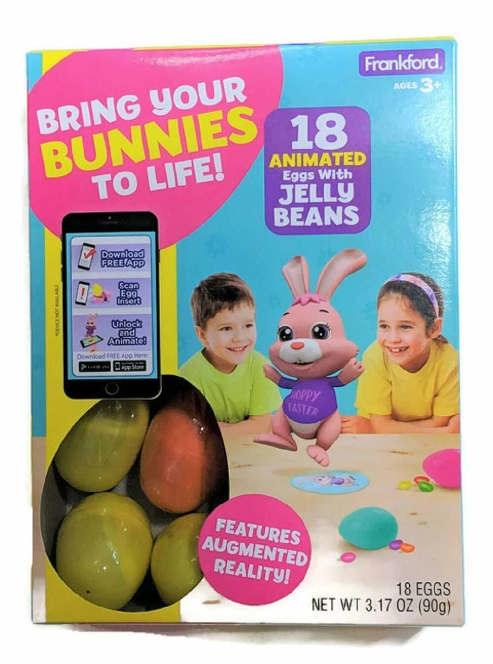 CRESTIN- Frankford 24 Animated Eggs With Jelly Beans And Stickers