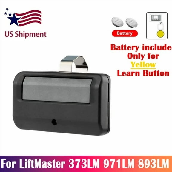 CRESTIN- Garage Door Opener Remote For Liftmaster 893Lm 891Lm Only Yellow Learn Button