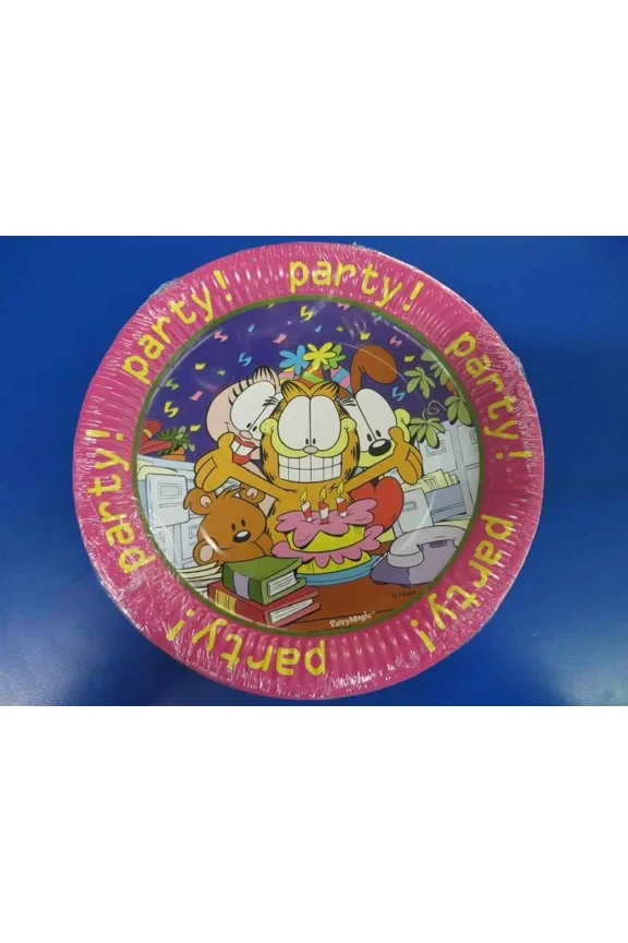 - Garfield Office Party Rare Retro Cartoon Character Cat 9" Paper Dinner Plates