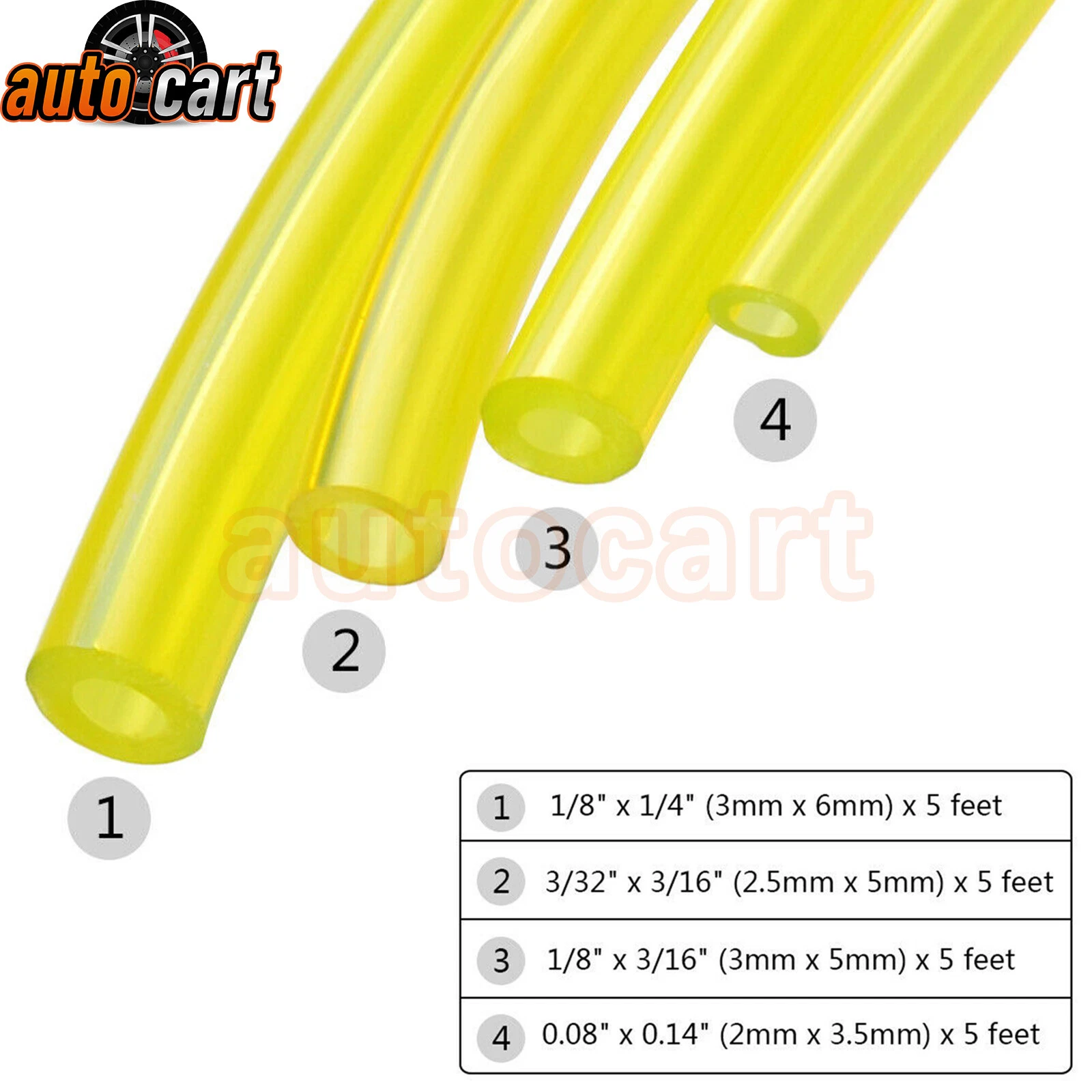 CRESTIN- Gas Fuel Line Hose Tube 4 Sizes For Poulan 31Wg Pp131 Pp133 Pp135 Pp136 Pp136E
