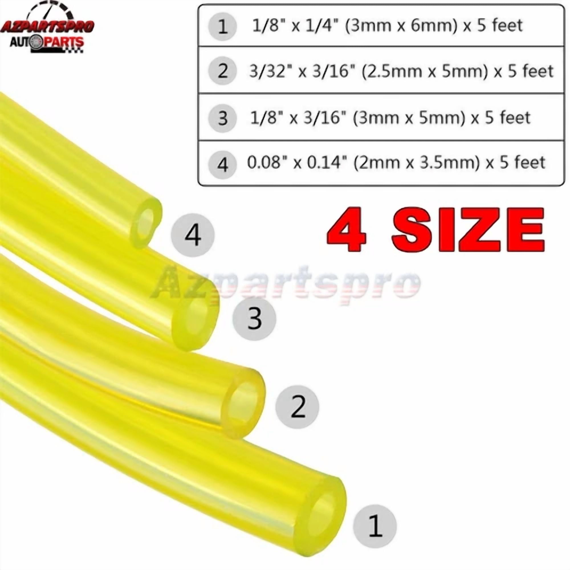 CRESTIN- Gas Fuel Line Hose Tube 4 Sizes For Poulan 31Wg Pp131 Pp133 Pp135 Pp136 Pp136E