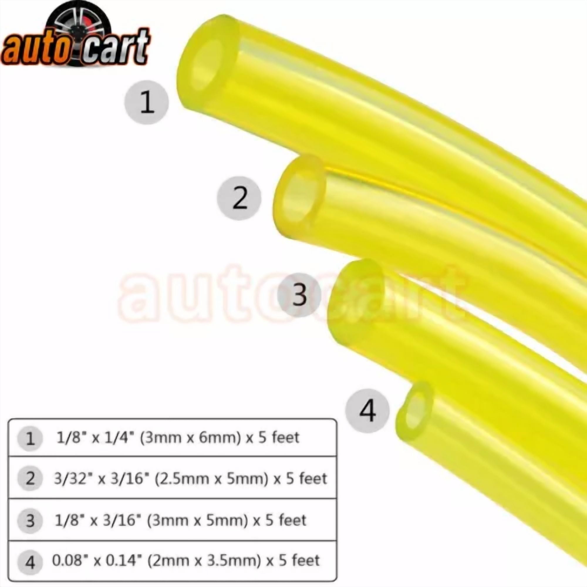 CRESTIN- Gas Fuel Line Hose Tube 5Feet 4 Sizes For Poulan Ppb100 Ppb100E Ppb150E Ppb150E