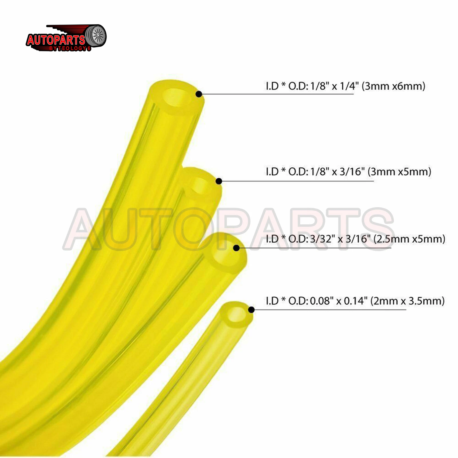 CRESTIN- Gas Fuel Line Hose Tube For Poulan Ppb200 Ppb200E Ppb250E Ppb300 5Feet 4 Sizes