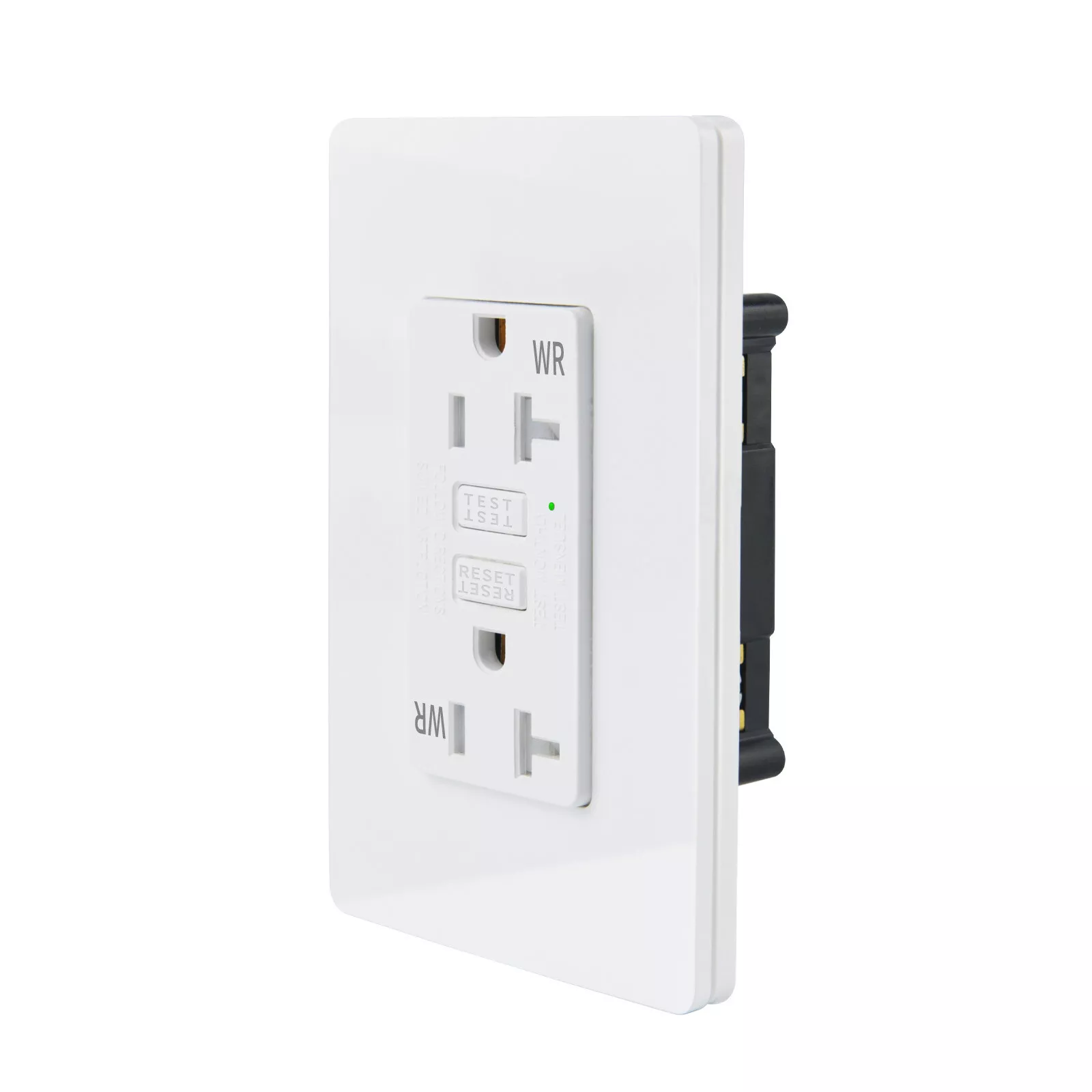 CRESTIN- Gfci Outlet 20 Amp Slim Duplex Receptacle Ground Fault Circuit Interrupter, Etl