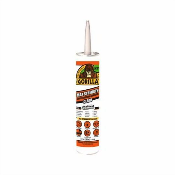 CRESTIN- Gorilla Glue Max Strength, Construction Adhesive, Clear, 9-Oz.