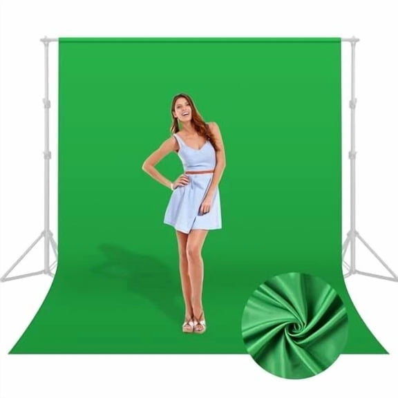 CRESTIN- Green Backdrop 5 X 6.5Ft Green Screen Photography Background Polyester