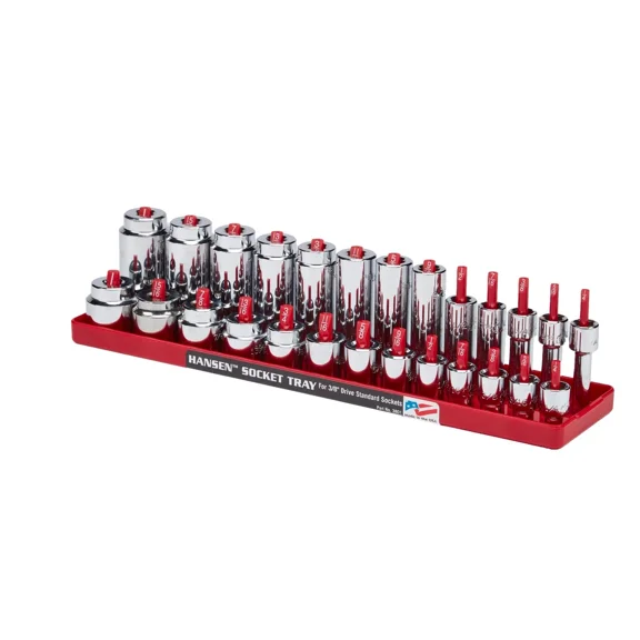 CRESTIN- Hansen Socket Organizer 3/8 Drive Tray Standard Sae Inch Regular & Deep Usa