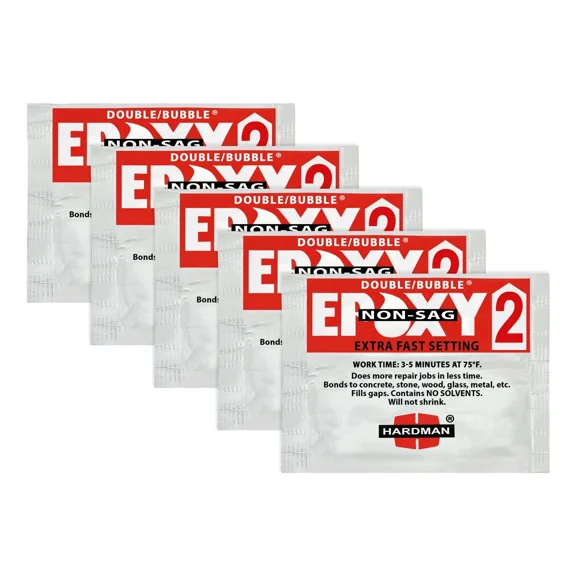 CRESTIN- Hardman Double Bubble Red 2 Non-Sag Extra Fast Setting Epoxy Adhesive 04008 (5)