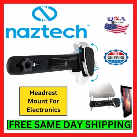 CRESTIN- Headrest Tablet Mount For Car Universal Magnetic Holder Stand Adjustable Safe