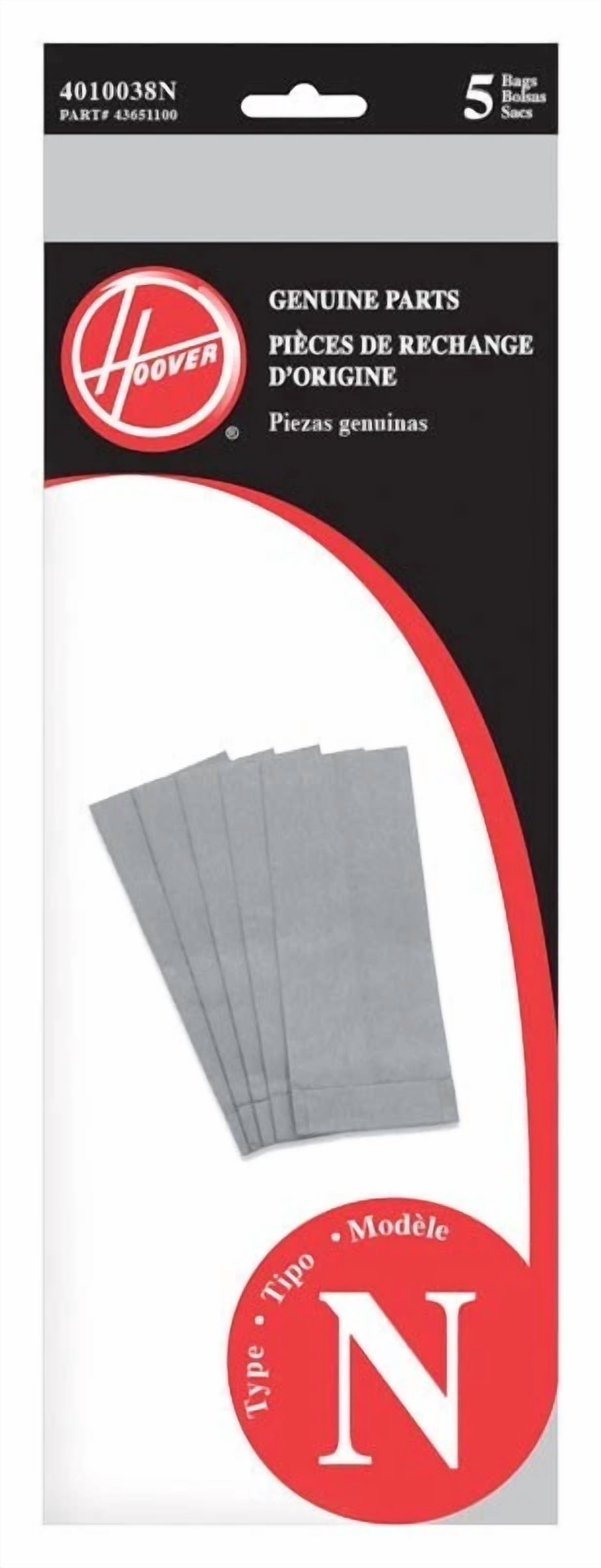 CRESTIN- Hoover Vacuum Bag For Fits All Hoover Portapower Cleaners 5 Pk