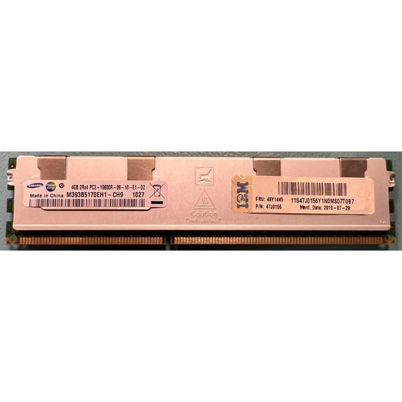 CRESTIN- Ibm 49Y1445 4Gb Pc3-10600 Ddr3-1333Mhz Ecc Server Memory Module