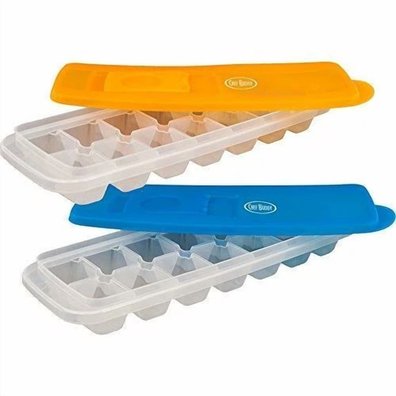 CRESTIN- Ice Cube Trays With Lids For Freezing Food, Water, And Juice By Chef Buddy-