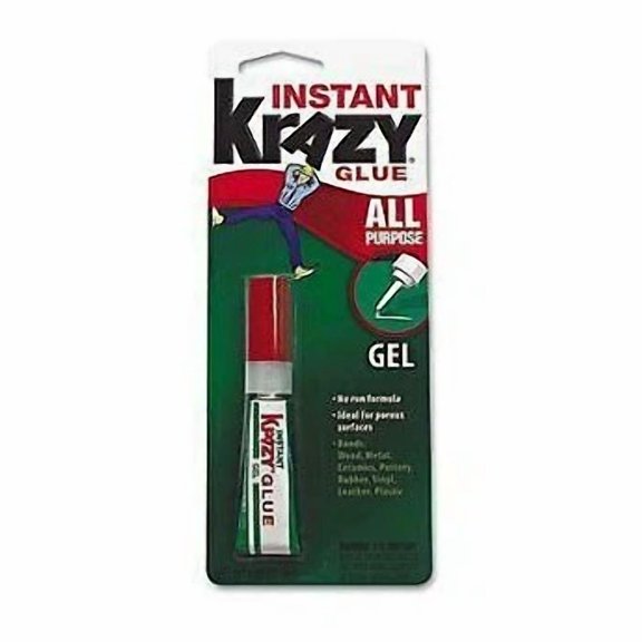 CRESTIN- Instant Krazy Glue All Purpose Gel Extra Strength Fast Adhesive 0.07 Oz 2 Pack