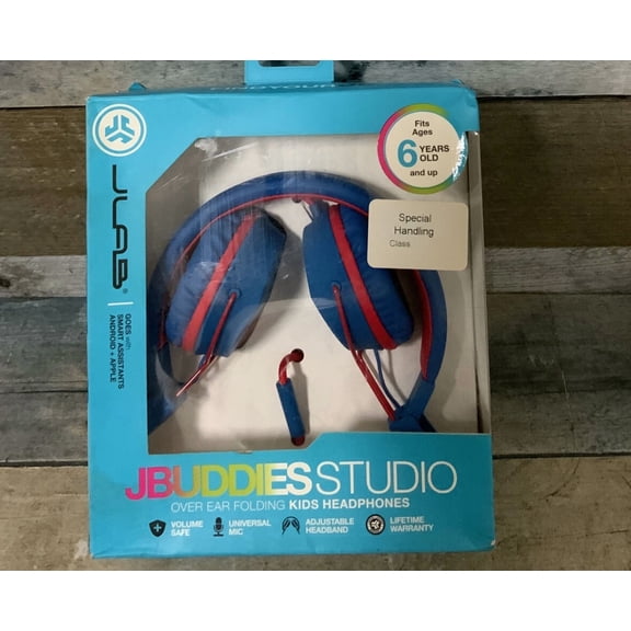 CRESTIN- ??Jbuddies Over The Ear Folding Headphones For Kids 6 Years ?? Distressed Box??