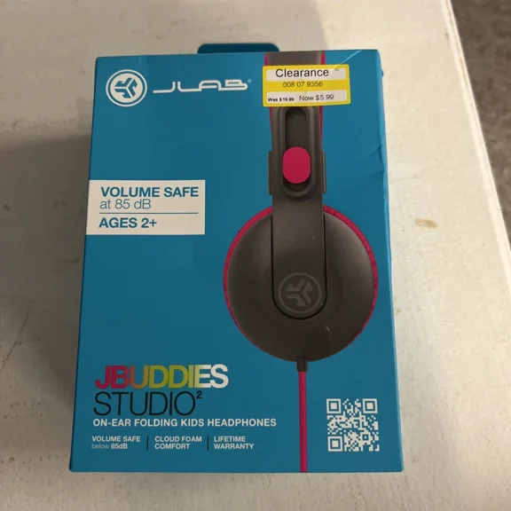 CRESTIN- Jbuddies Studio 2 Wired Kids Headphones - Black/Pink