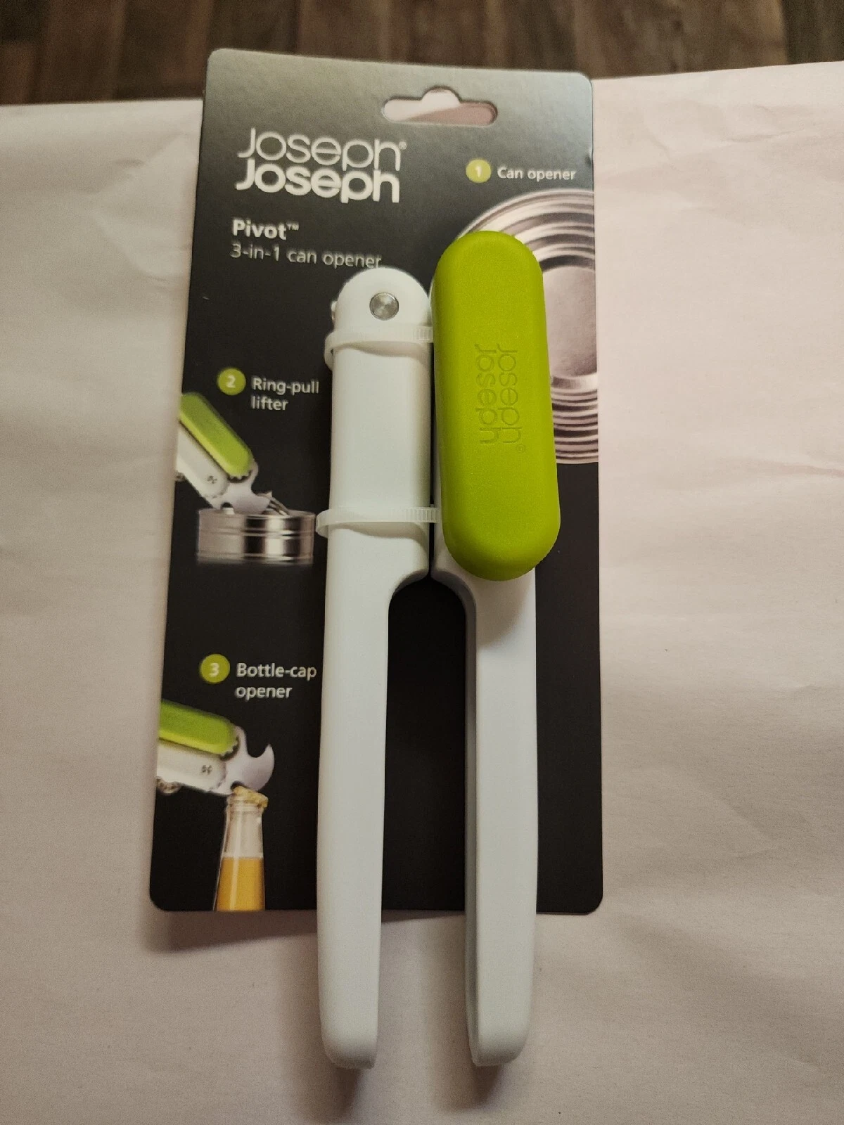 CRESTIN- Joseph Joseph Pivot 3-In-1 Can Opener, One Size, White/Green