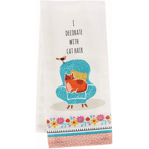 CRESTIN- Kay Dee Designs Crazy Decorate With Cat Fur Tea Kitchen Towel, 18" X 28",