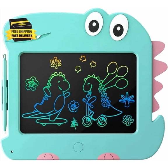 CRESTIN- Lcd Writing Tablet For Kids, 8.5 Inch Colorful Doodle Board Drawing Tablet, Dino