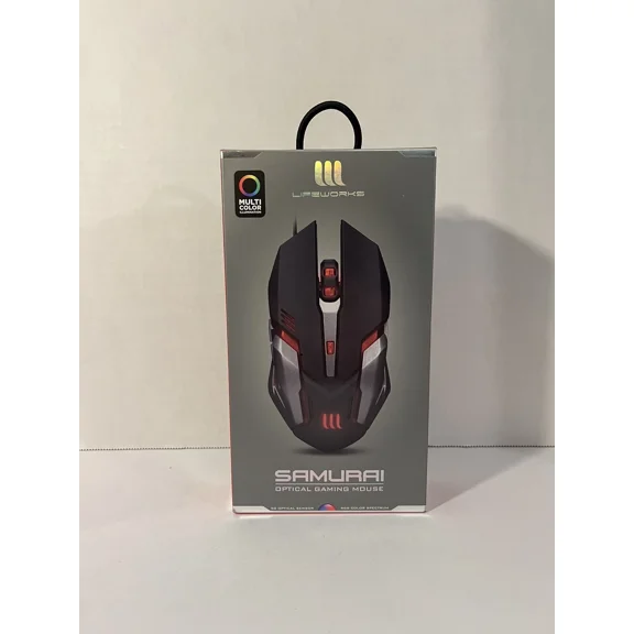 CRESTIN- Lifeworks Samurai Multi Color Optical Gaming Mouse - 812350164697