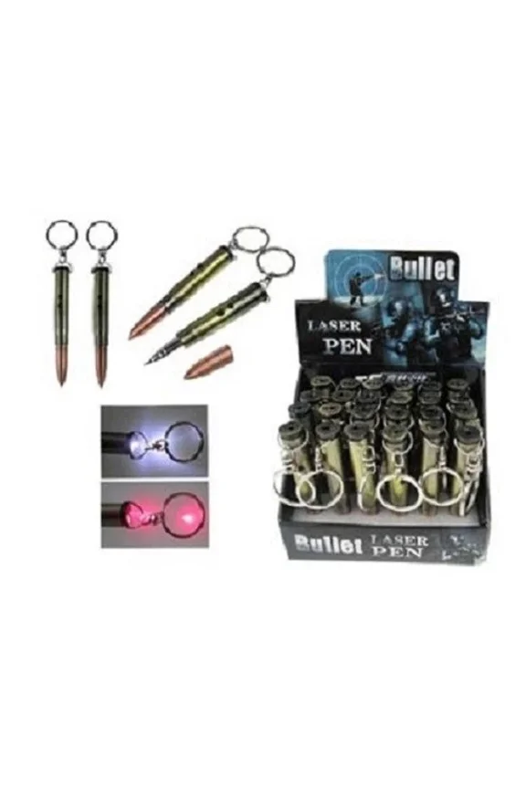 - Lot Of 2 Pcs Bullet Ink Pen Laser Pointer Led Light Keychain Cat Toy
