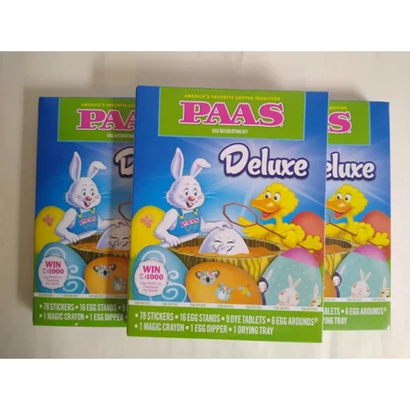 CRESTIN- Lot Of 3 Paas Deluxe Egg Coloring Decorating Kit