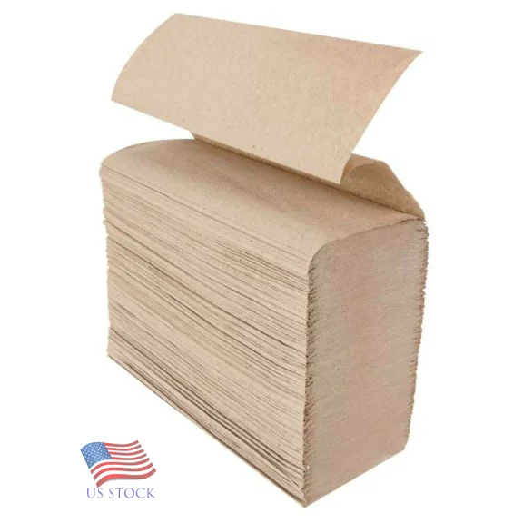 CRESTIN- M-Fold Paper, Single-Fold, Natural, 9 X 9, 250 Paper Sheets / One Pack