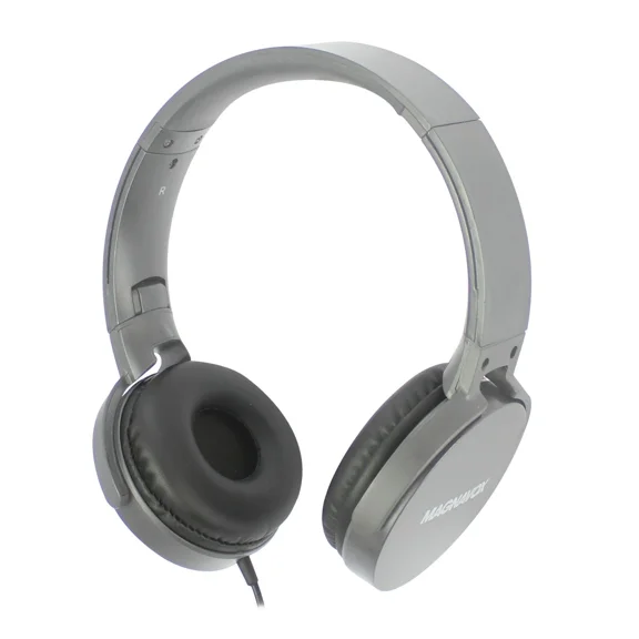 CRESTIN- Magnavox Foldable Studio Stereo Headphones - Space Grey 32Mm