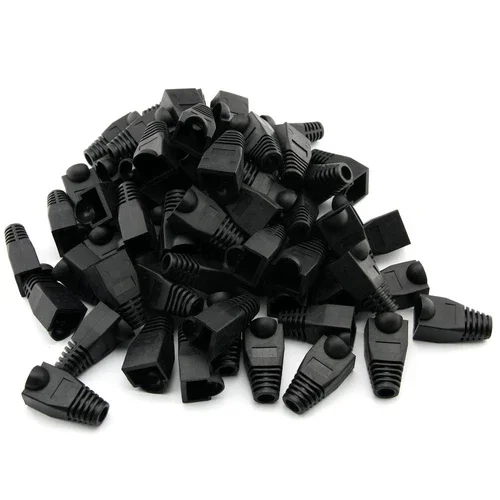 CRESTIN- Maxmoral 100-Pack Cat5E Cat6 Rj45 Ethernet Network Cable Black-100 Pack