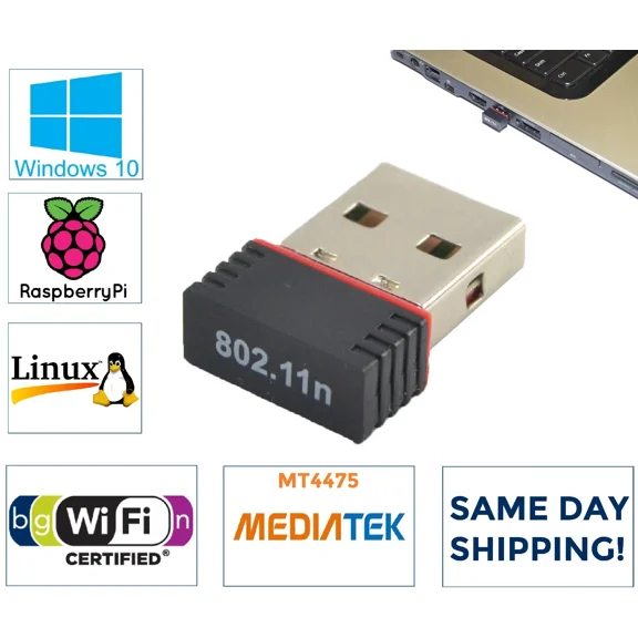 CRESTIN- Mediatek 4.0 Usb Wifi Wlan 150Mbps Wireless Adapter 802.11 Dongle Raspberry Pi